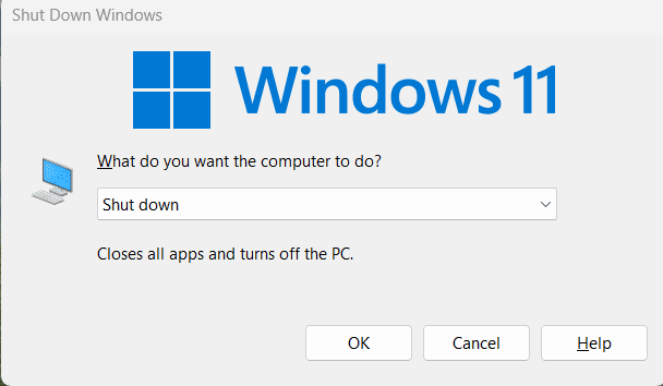 How to Shutdown Windows 11